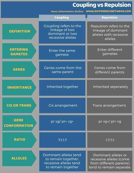 Diferencia entre el acoplamiento y la repulsión