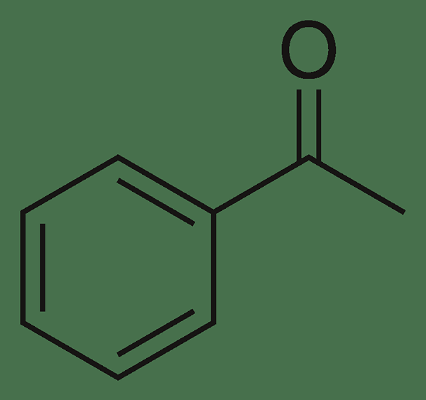 Distinguir entre benzaldehído y acetofenona