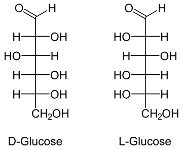 Différence entre le glucose D et L
