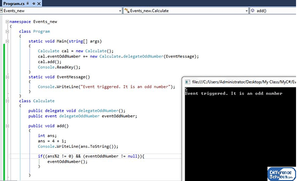 Perbezaan antara perwakilan dan peristiwa di C#