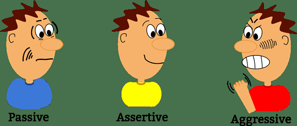 Perbezaan antara tingkah laku pasif dan tegas yang agresif
