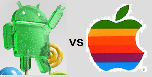 Différence entre Android 5.0 Lollipop et iOS 8.1