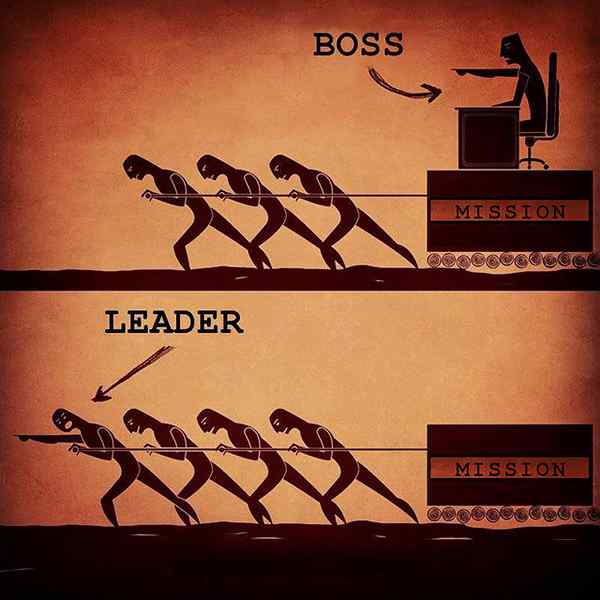 Perbedaan antara bos dan pemimpin