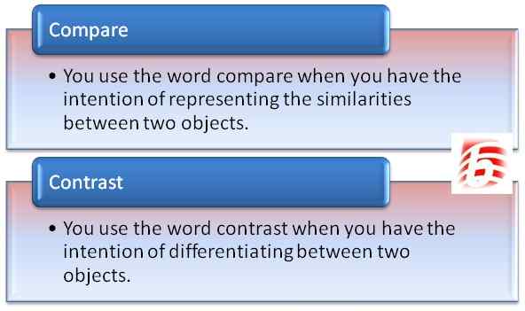 Diferencia entre comparar y contraste