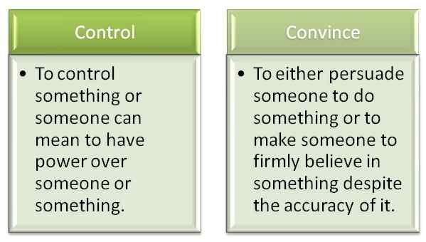 Perbezaan antara kawalan dan meyakinkan