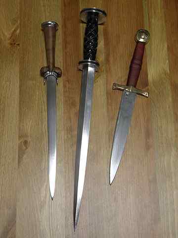 Diferencia entre cuchillo y daga