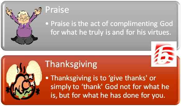 Unterschied zwischen Lob und Thanksgiving