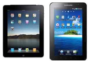Perbezaan antara tab Samsung Galaxy dan Apple iPad